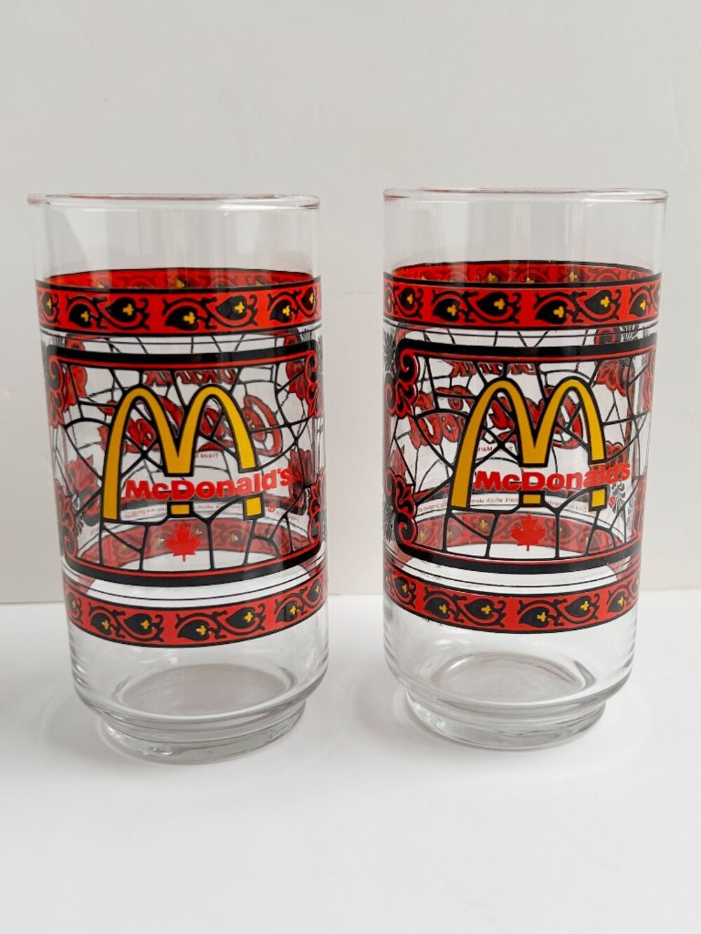 Vintage McDonald’s Coca Cola Stained-Glass Drinking Glasses Canada